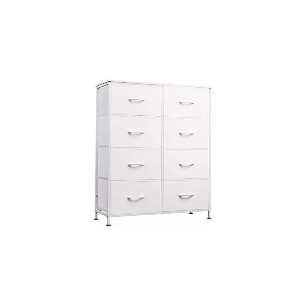 WLIVE 8 Drawer White Dresser for Bedroom, Tall Chest of Drawers