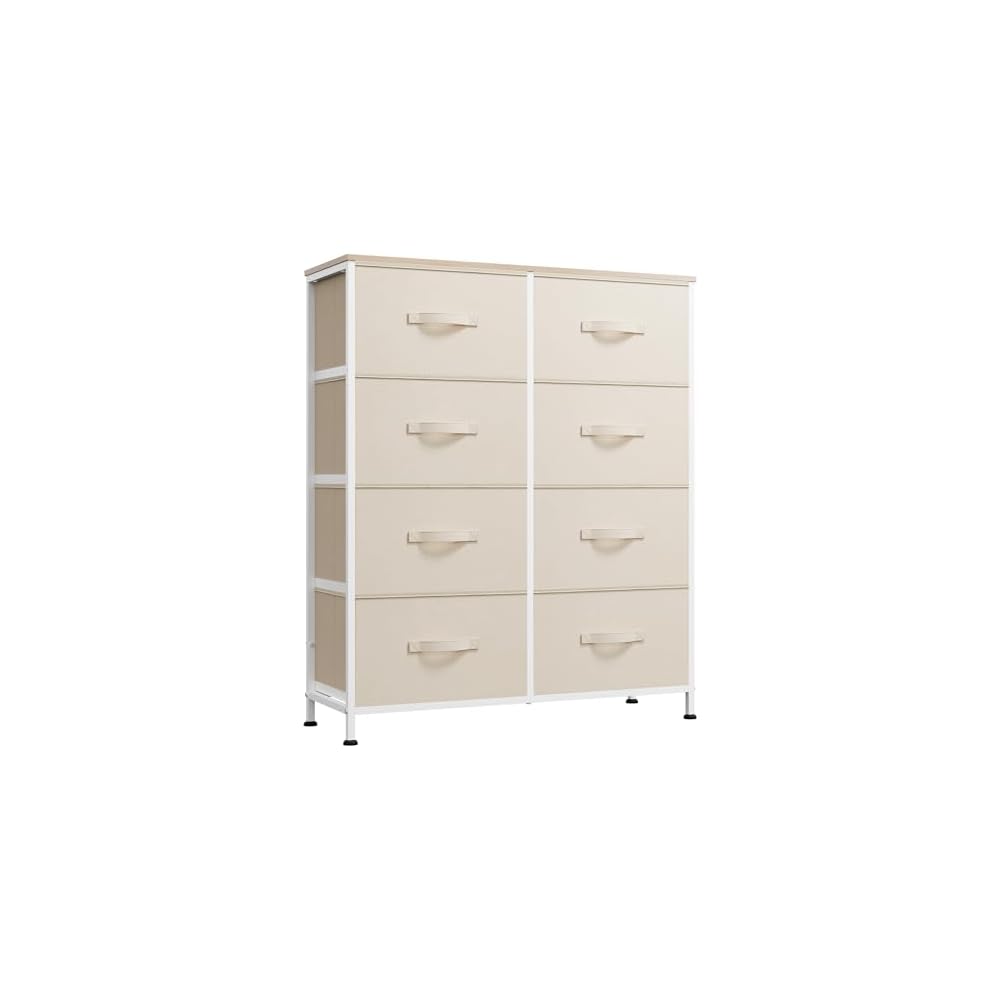 WLIVE 8 Drawer White Dresser for Bedroom, Tall Chest of Drawers