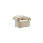 Modway Lark Oversized Accent Chair in Linen Fabric – Upholstered Modern Armchair with Down Blend Cushions – Slipcovered Chair for Living Room or Reading Nook