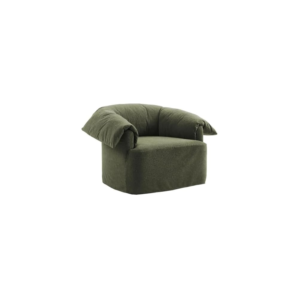 Modway Lark Oversized Accent Chair in Linen Fabric – Upholstered Modern Armchair with Down Blend Cushions – Slipcovered Chair for Living Room or Reading Nook