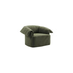 Modway Lark Oversized Accent Chair in Linen Fabric – Upholstered Modern Armchair with Down Blend Cushions – Slipcovered Chair for Living Room or Reading Nook