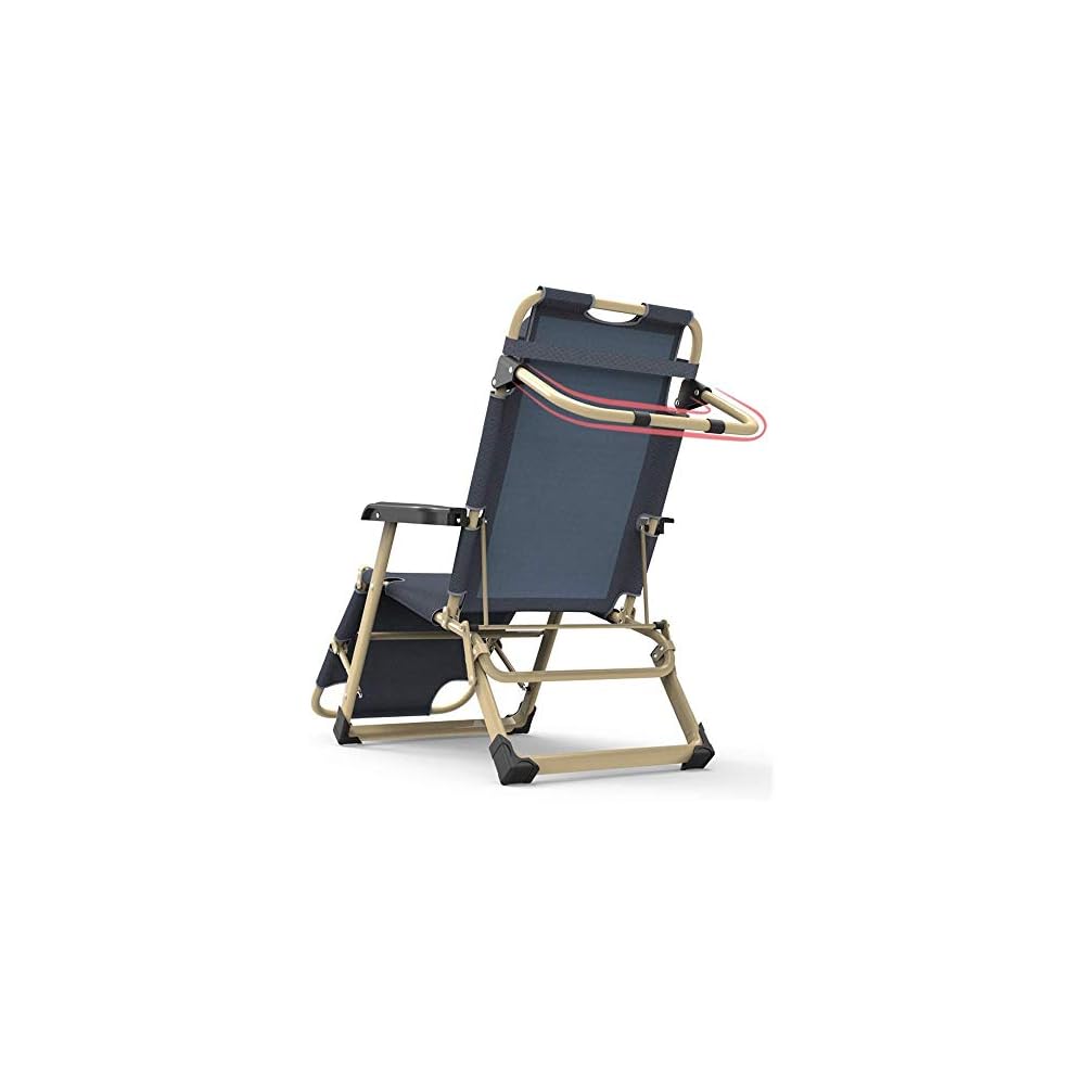 Rocking Lounger Deck Chairs Camping Grounds Balconies Small Garden Four Seasons Universal Portable Recliner(Color: Gray) B Colour:A (Color : A)