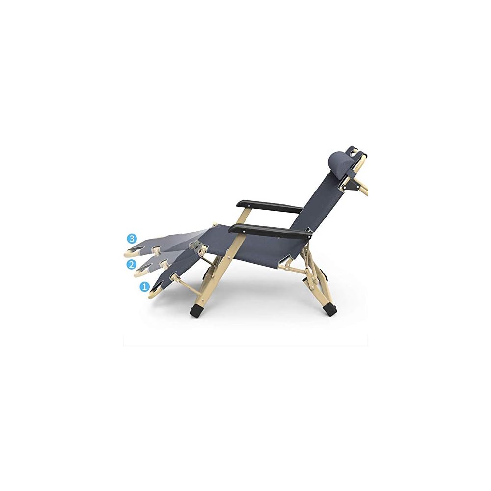 Rocking Lounger Deck Chairs Camping Grounds Balconies Small Garden Four Seasons Universal Portable Recliner(Color: Gray) B Colour:A (Color : A)