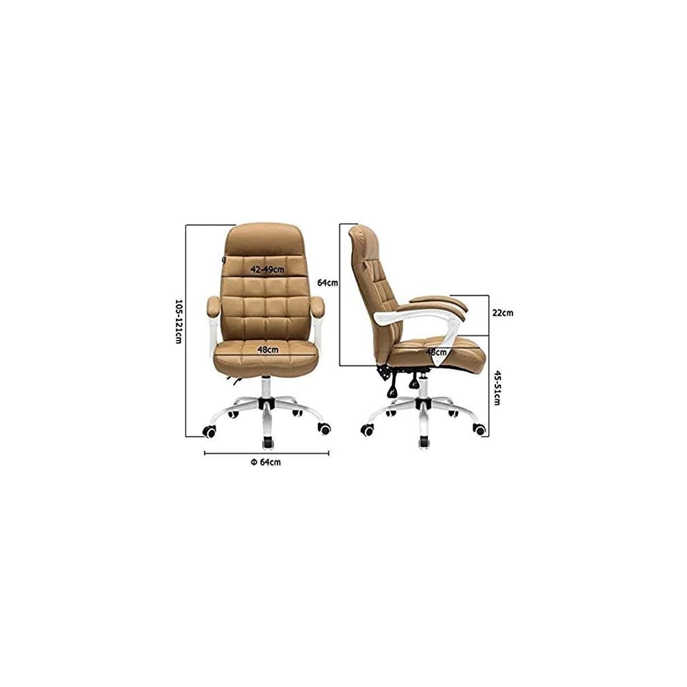 Home Computer Chair Brown Office Chair Rotating Backrest Stool Can Lie Simple Gaming Chair Boss Chair