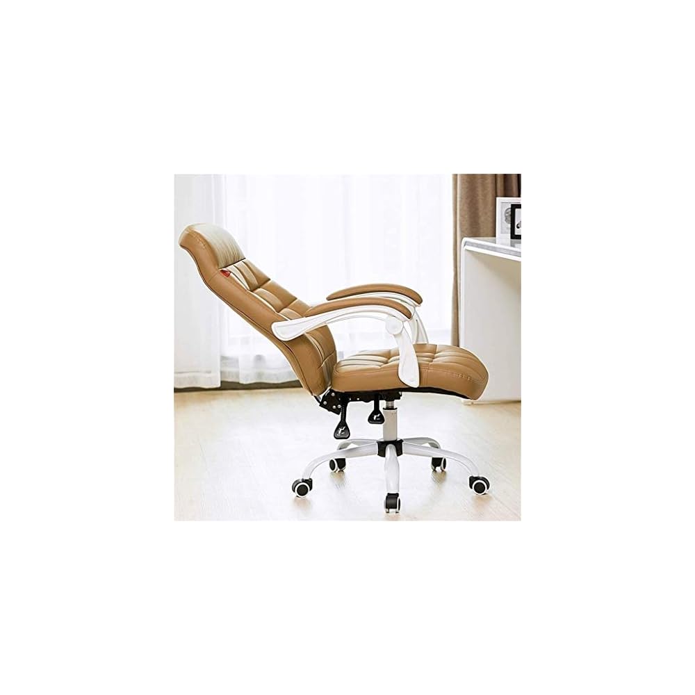 Home Computer Chair Brown Office Chair Rotating Backrest Stool Can Lie Simple Gaming Chair Boss Chair