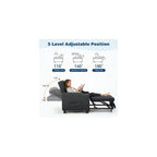 Convertible Sleeper Sofa Bed, 4 in 1 Sleeper Chair Pull Out Bed with Vibration Massage Lumbar Pillow, Single Sofa Recliner Chair with USB/Type-C Port, Cup Holders and Side Pocket for Small Spaces