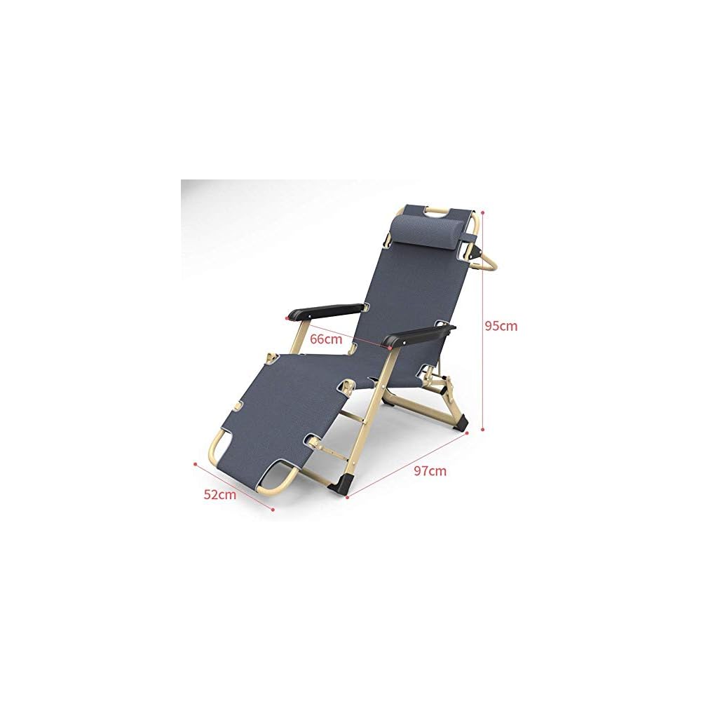 Rocking Lounger Deck Chairs Camping Grounds Balconies Small Garden Four Seasons Universal Portable Recliner(Color: Gray) B Colour:A (Color : A)