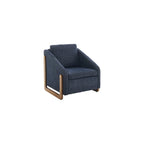 Set of 1 Chenille Fabric Modern Upholstered Armchair with Wooden Side Frame, Accent Leisure Chair with Cushioned Seat and Backrest for Living Room, Bedroom