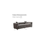 84" Oversized Sofa,Modern Teddy Deep Seat Loveseat Sofa (Grey)