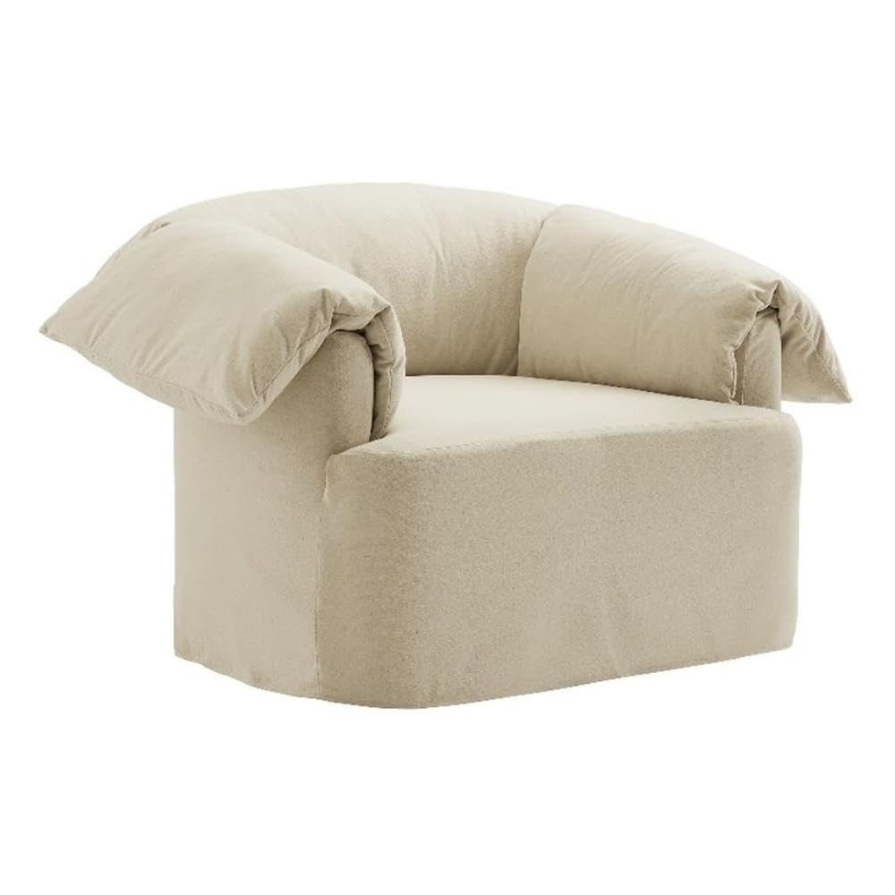 Modway Lark Oversized Accent Chair in Linen Fabric – Upholstered Modern Armchair with Down Blend Cushions – Slipcovered Chair for Living Room or Reading Nook