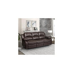 Lexicon Humphreys Faux Leather Wall Hugger Recliner Chair for Living Room, Office, RV - High-Density Foam, Sturdy Solid Wood Frame - Chairs Living Room, Recliners for Small Spaces - Brown