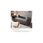 84" Oversized Sofa,Modern Teddy Deep Seat Loveseat Sofa (Grey)