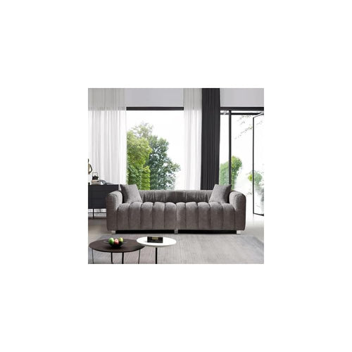 84" Oversized Sofa,Modern Teddy Deep Seat Loveseat Sofa (Grey)