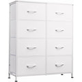 WLIVE 8 Drawer White Dresser for Bedroom, Tall Chest of Drawers