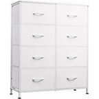 WLIVE 8 Drawer White Dresser for Bedroom, Tall Chest of Drawers